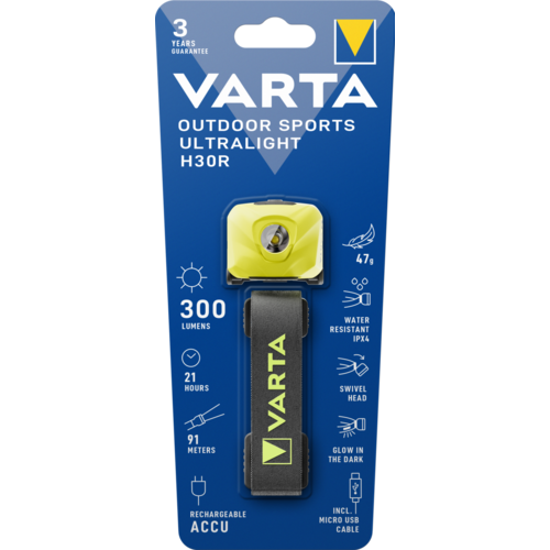 Изображение товара Фонарь Varta LED Outdoor Sports Ultralight H30R 3W/300lm (18631 201 401)
