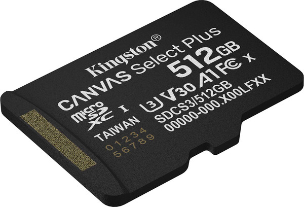 Изображение товара Карта памяти Kingston Canvas Select Plus V30 A1 microSDXC 512GB SDCS3/512GBSP