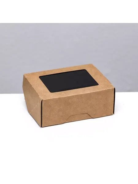 Изображение товара Набор коробок упаковочных для еды 1EA OB350/bBL (350мл, черный вельвет)