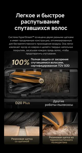 Изображение товара Робот-пылесос Dreame Robot Vacuum D20 Plus / RLD35GD (белый)