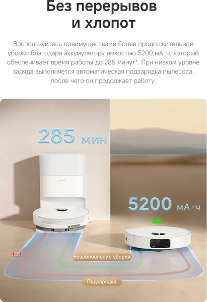 Изображение товара Робот-пылесос Dreame Robot Vacuum D20 Plus / RLD35GD (белый)