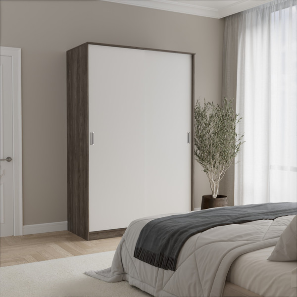 Изображение товара Шкаф-купе Кортекс-мебель Лагуна ШК02-00 (орех элия/белый)