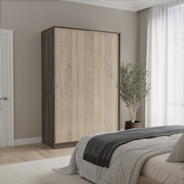 Изображение товара Шкаф-купе Кортекс-мебель Лагуна ШК02-00 (орех элия/дуб сонома)