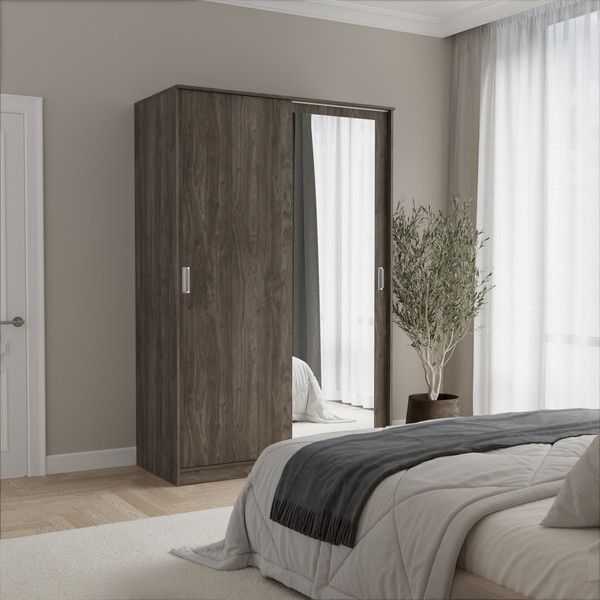 Изображение товара Шкаф-купе Кортекс-мебель Лагуна ШК02-01 (орех элия)