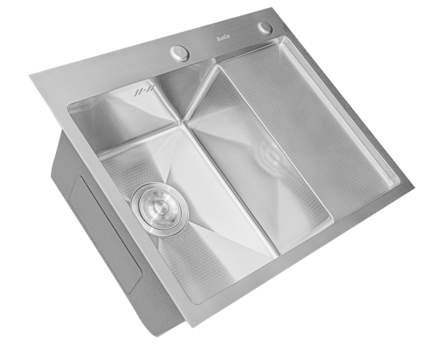 Изображение товара Мойка кухонная Astir Decor Satin C58x48L (с сифоном, дозатором и коландером)