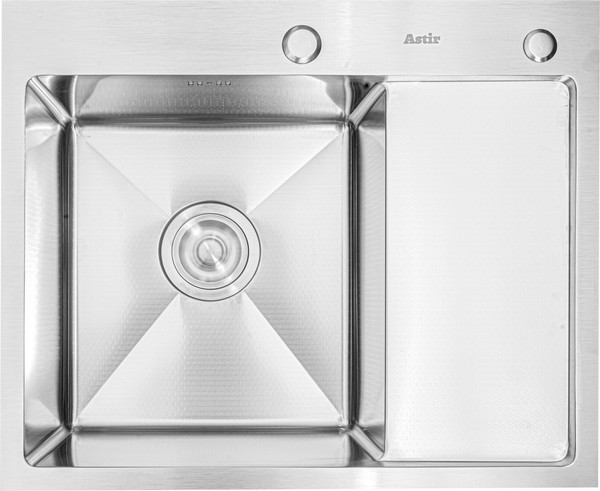 Изображение товара Мойка кухонная Astir Decor Satin C58x48L (с сифоном, дозатором и коландером)