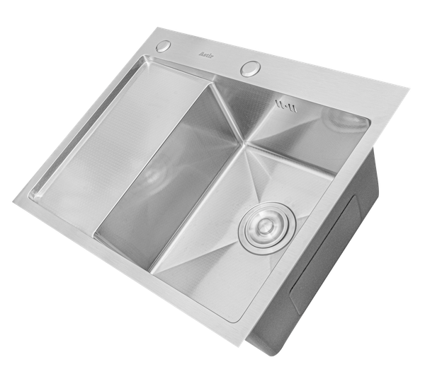 Изображение товара Мойка кухонная Astir Decor Satin C58x48R (с сифоном, дозатором и коландером)