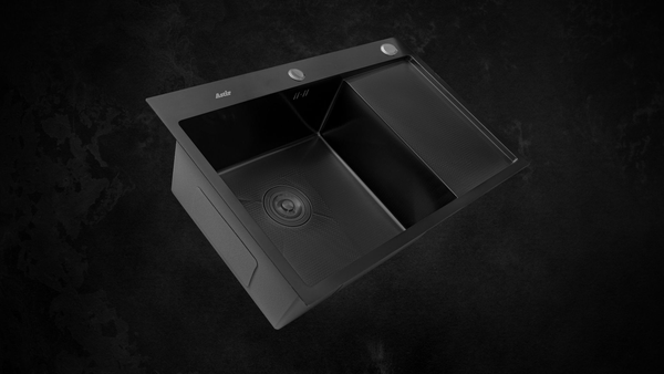 Изображение товара Мойка кухонная Astir Decor PVD Black C78x51BL (с сифоном, дозатором и коландером)