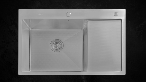 Изображение товара Мойка кухонная Astir Decor Satin C78x51L (с сифоном, дозатором и коландером)