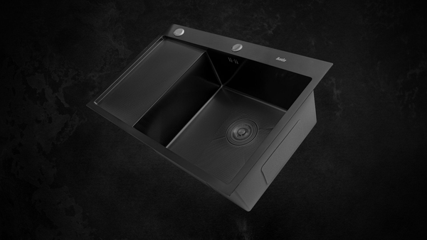 Изображение товара Мойка кухонная Astir Decor PVD Black C78x51BR (с сифоном, дозатором и коландером)