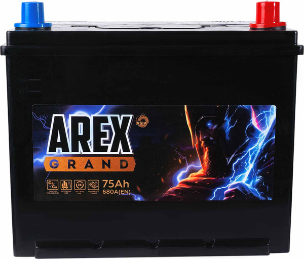 Изображение товара Автомобильный аккумулятор AREX Grand Asia R+ / ARG750JS (75 А/ч)