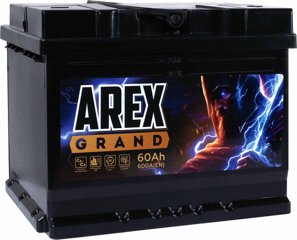 Изображение товара Автомобильный аккумулятор AREX Grand R+ / ARG600S (60 А/ч)
