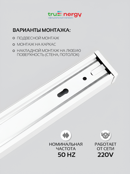 Изображение товара Шинопровод Truenergy 25016 (3м, белый)