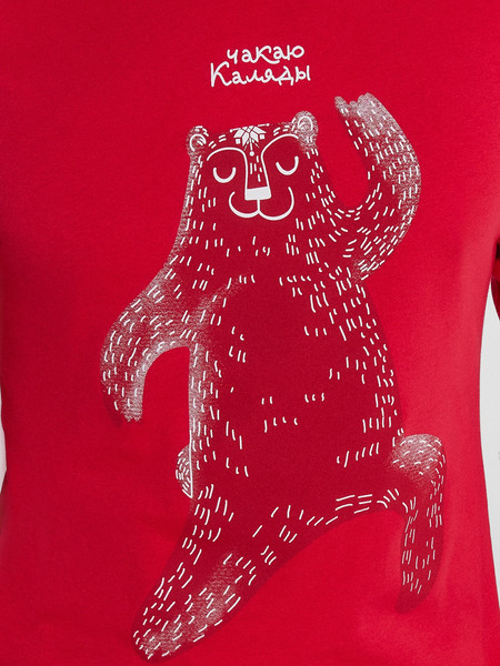 Изображение товара Комплект домашней одежды Mark Formelle 591023 (р.112-102-182/188, красный/новогодний орнамент)