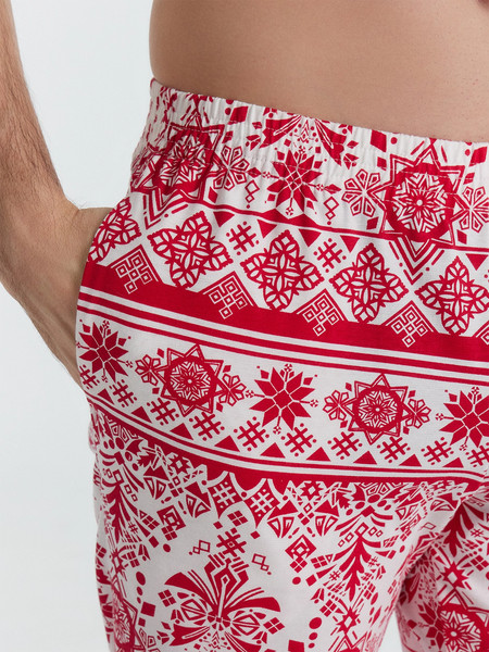 Изображение товара Комплект домашней одежды Mark Formelle 591023 (р.112-102-182/188, красный/новогодний орнамент)