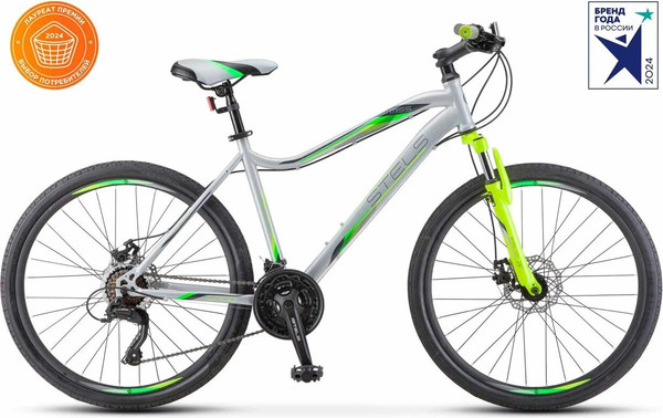 Изображение товара Велосипед STELS Miss 5000 MD 26 (18, серебристый/салатовый)