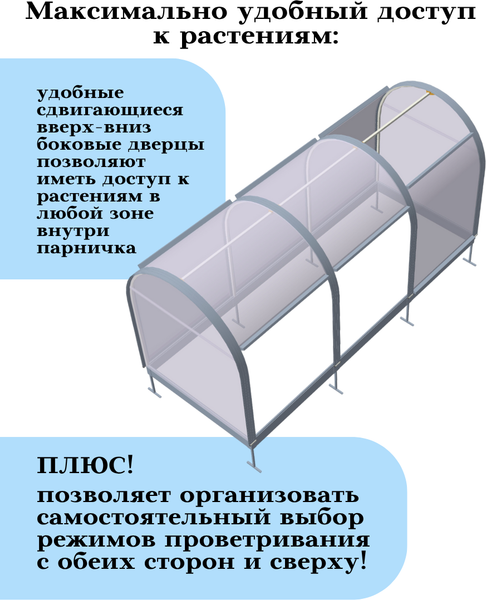 Изображение товара Теплица КРАСА Мини Краса-300 300x120x150см