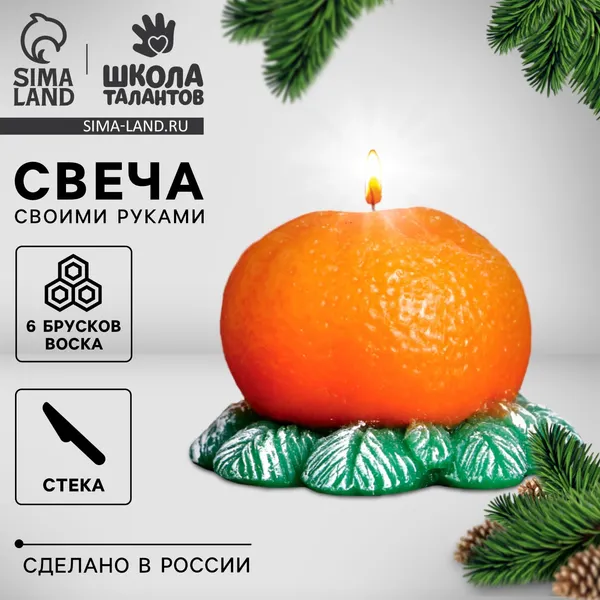 Изображение товара Набор для изготовления свечей Школа талантов Мандарин / 7085520