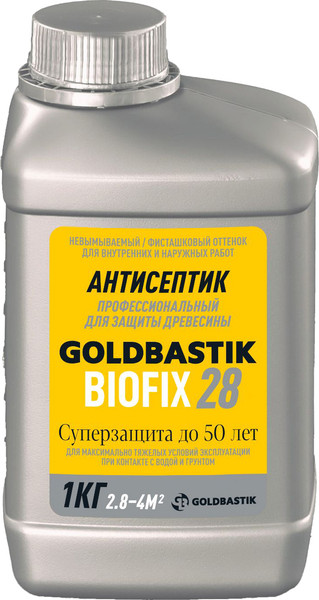 Изображение товара Антисептик для древесины Goldbastik Биофикс готовый состав / BB 28 (1кг)