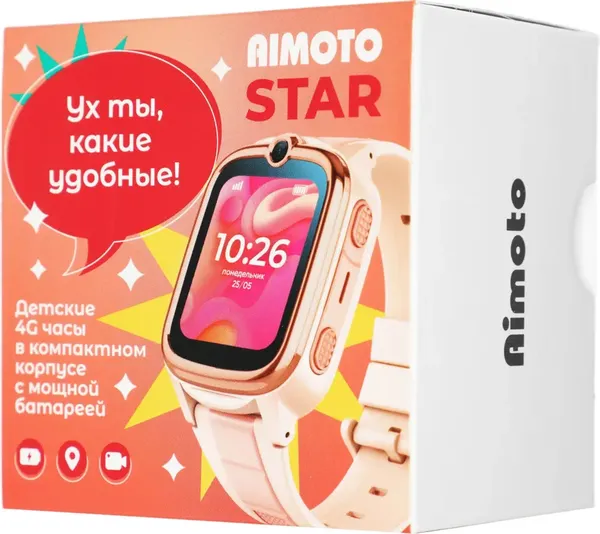 Изображение товара Умные часы детские Aimoto Star 8390302 (розовый)