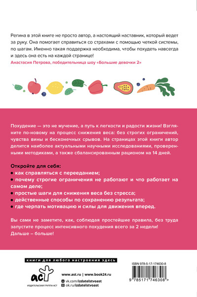 Изображение товара Книга АСТ Интенсивное снижение веса за 14 дней (Доктор Регина 9785171746308)