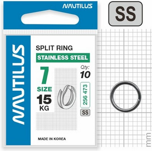 Изображение товара Набор заводных колец NAUTILUS Split ring 7мм тест 15кг / 03-32256473
