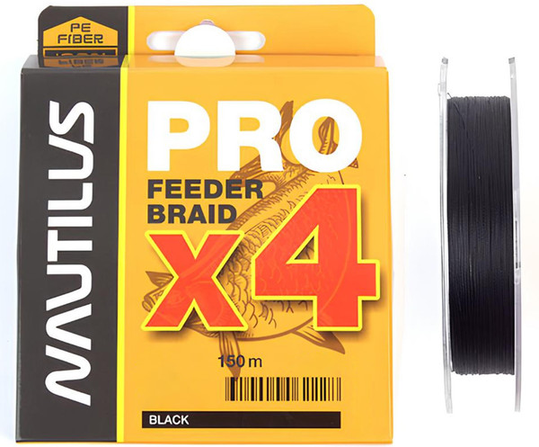 Изображение товара Леска плетеная NAUTILUS Pro Feeder Braid Black d-0.14 6.8кг 15lb / 06-24259522 (150м)