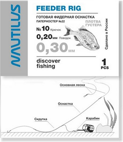 Изображение товара Комплект оснастки для приманки NAUTILUS Патерностер №22 d-0.30мм кр.№10 / 11-08113547