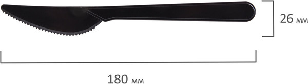 Изображение товара Набор одноразовых ножей Welday 607841 (50шт, черный)