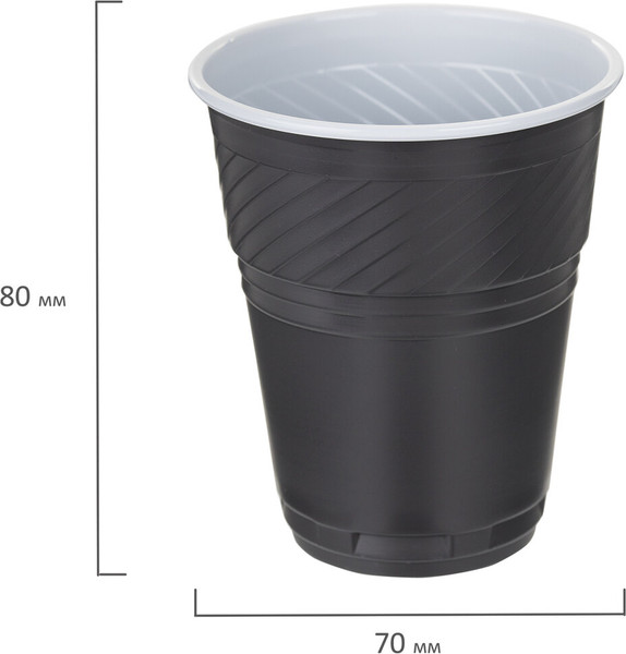Изображение товара Набор одноразовых стаканов Laima Бюджет / 601417 (50шт, белый/коричневый)