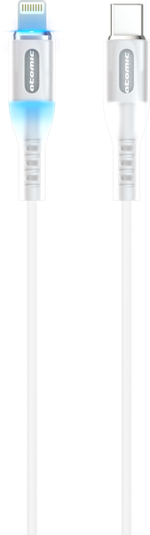 Изображение товара Кабель Atomic Ledit Usb-C-Lightning PD 27W LED / 30.373 (1.2м, белый)