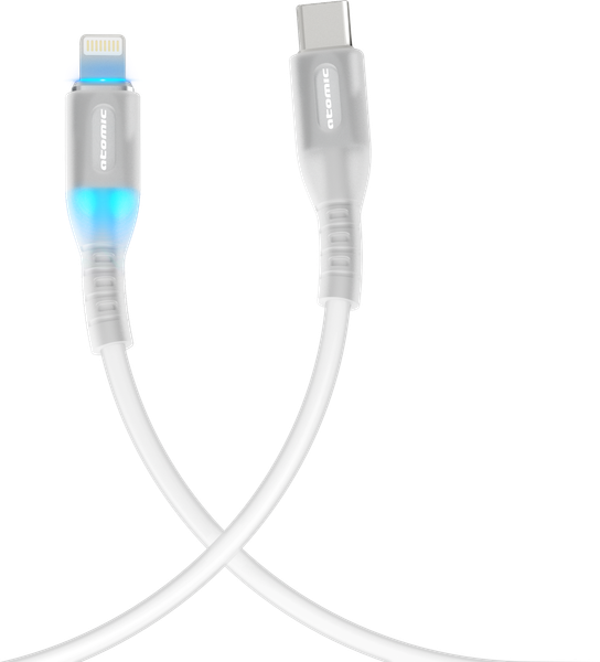 Изображение товара Кабель Atomic Ledit Usb-C-Lightning PD 27W LED / 30.373 (1.2м, белый)