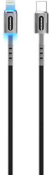 Изображение товара Кабель Atomic Ledit Usb-C-Lightning PD 27W LED / 30.374 (1.2м, черный)