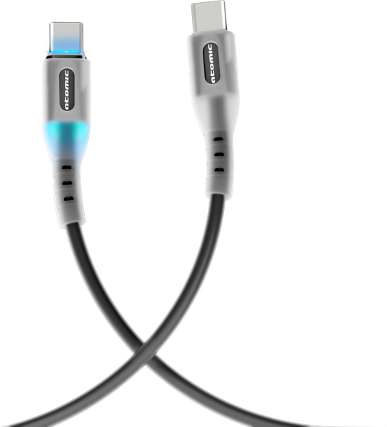 Изображение товара Кабель Atomic Ledit USB-C-USB-C PD 60W LED / 30.370 (1.2м, черный)