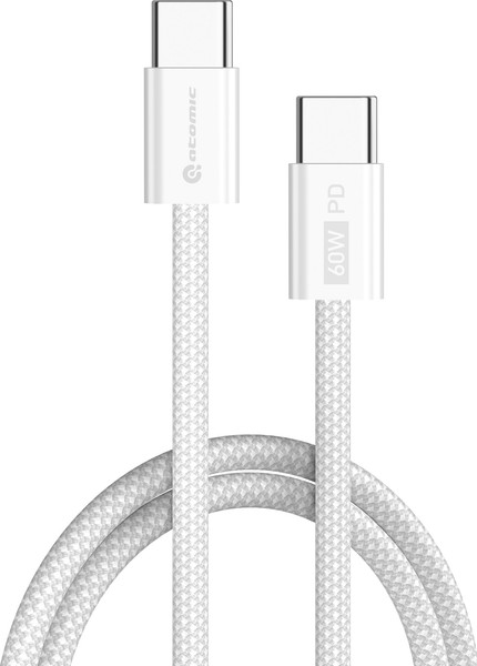 Изображение товара Кабель Atomic Real USB-C-USB-C PD 60W / 30.406 (1.5м, белый)