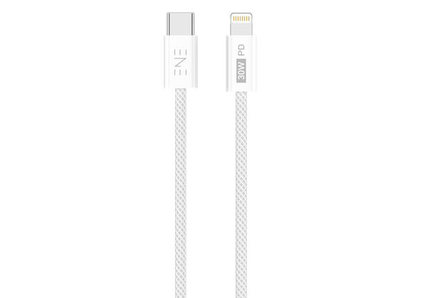 Изображение товара Кабель ENE Intro USB-C-Lightning PD 30W / 30.428 (1м, белый)