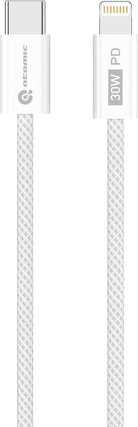 Изображение товара Зарядное устройство сетевое Atomic Blade G203 GAN 20W USB (A+C) с кабелем USB С-L / 10.208 (белый)