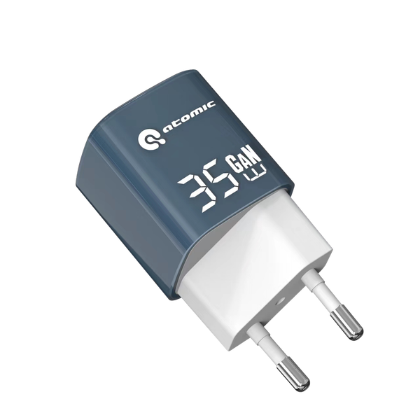 Изображение товара Адаптер питания сетевой Atomic Crystal G351 GAN 35W USB A+C / 10.191 (синий)