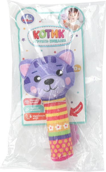 Изображение товара Погремушка Умка Пищалка жирафики котик / UM-CAT-24