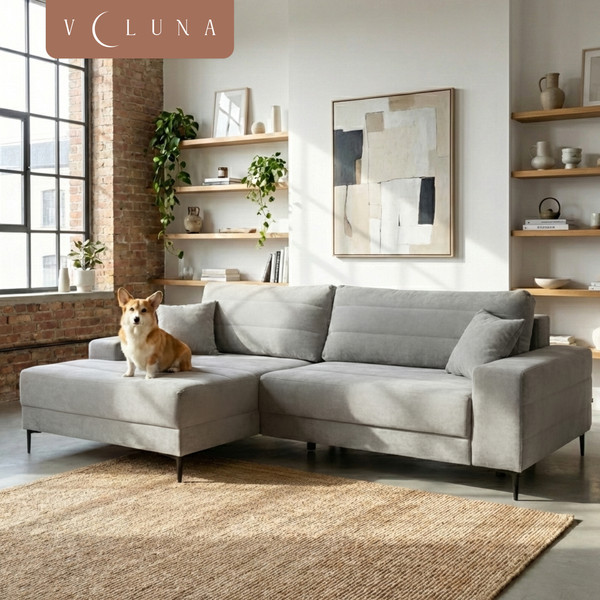 Изображение товара Диван угловой VELUNA Белес левый (Beverly Grey)