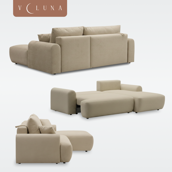 Изображение товара Диван угловой VELUNA Кьянти правый (Beauty Beige)