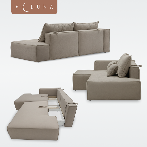 Изображение товара Диван угловой VELUNA Рейф PM1L-OL-KR2 левый (Beverly Grey)