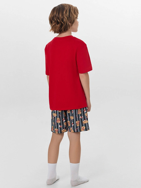 Изображение товара Пижама детская Mark Formelle 563329 (р.110-56-51, спелая вишня/капибары на графитовой полоске)