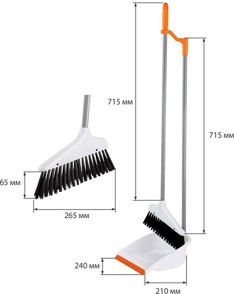 Изображение товара Набор для уборки OfficeClean  Professional / 303071 (белый/оранжевый)