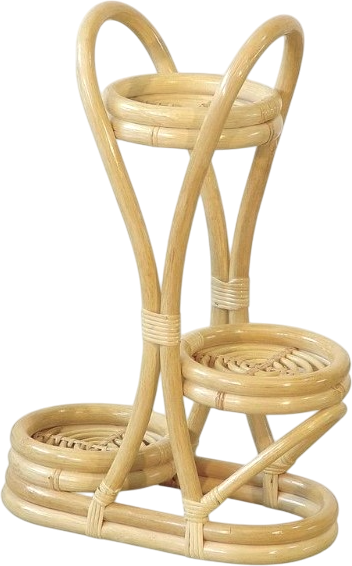 Изображение товара Стойка для цветов Мир Ротанга Напольная 15/23 (белый)