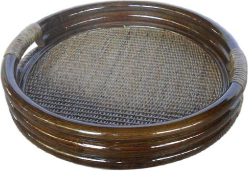 Изображение товара Поднос Мир Ротанга круглый 21/03 (шоколад)