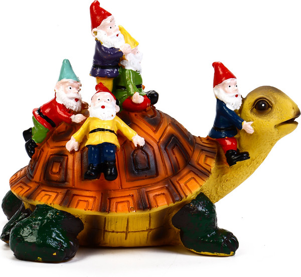 Изображение товара Фигурка для сада GREENGO Черепаха с гномами / 10929171