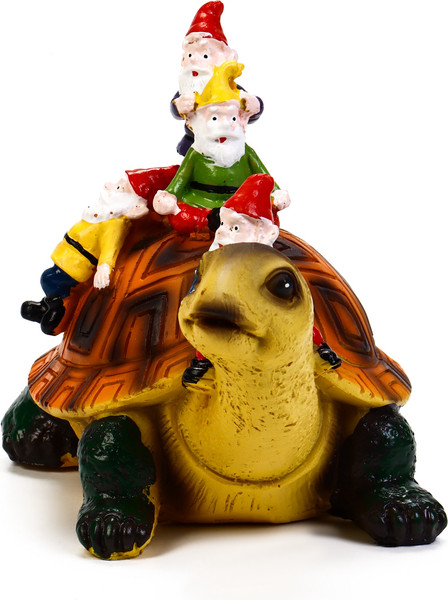 Изображение товара Фигурка для сада GREENGO Черепаха с гномами / 10929171