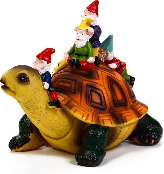 Изображение товара Фигурка для сада GREENGO Черепаха с гномами / 10929171