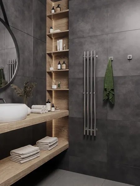 Изображение товара Полотенцесушитель электрический Маргроид Inaro 4 СНШ 120x6 8 крючков (таймер справа)